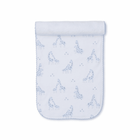 Kissy Kissy Giraffe Glee Print Burp KK24GG30Pblue