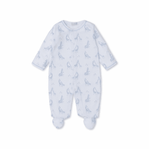 Kissy Kissy Giraffe Glee Print Footie KK24GG04Pblue