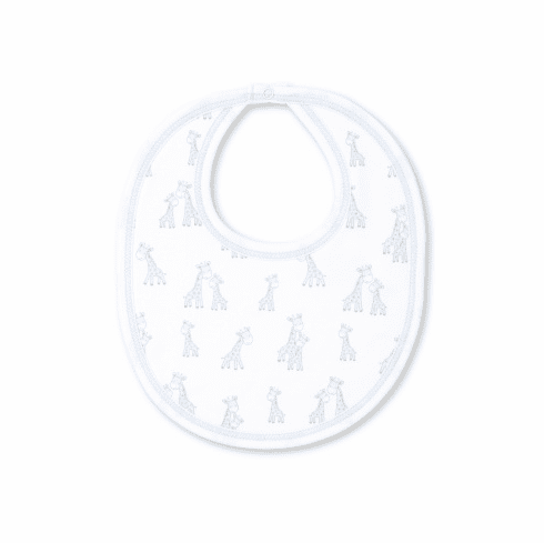 Kissy Kissy Giraffe Grins Print Bib F22GG13Pblue