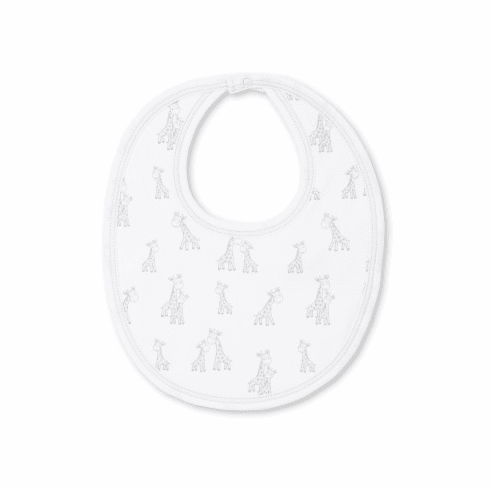 Kissy Kissy Giraffe Grins Print Bib F22GG13Psilver