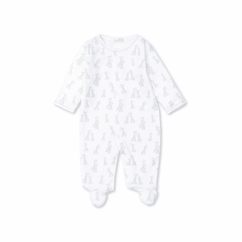 Kissy Kissy Giraffe Grins Print Footie F22GG04Pblue
