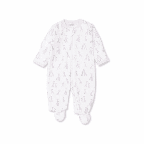 Kissy Kissy Giraffe Grins Print Footie with Zipper F22GG04PZpink