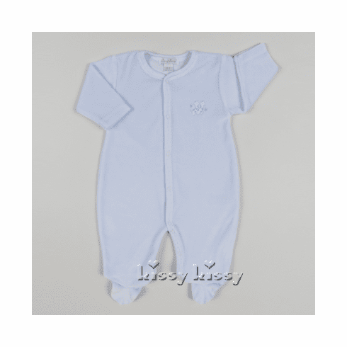 Kissy Kissy Giraffe Kins VELOUR Footie F16363V-04blue