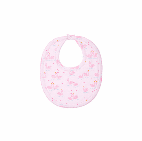 Kissy Kissy Glitter Swans Print Bib F20GS13P