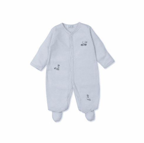 Kissy Kissy Golf Club Stripe Footie S24GC04Stblue