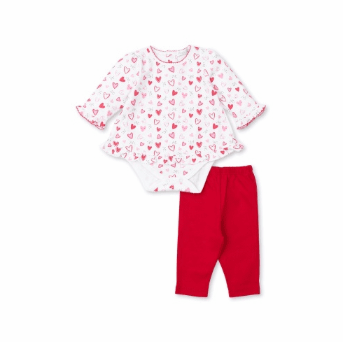 Kissy Kissy Heart Sprinkles Print Legging Set Mix S22HS62P