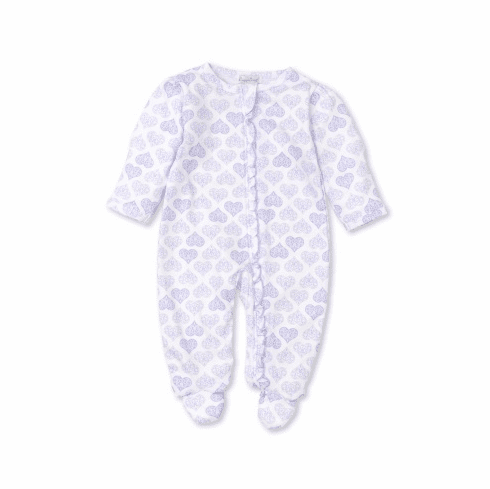 Kissy Kissy Heart to Heart Footie with Zipper HtH04Plilac