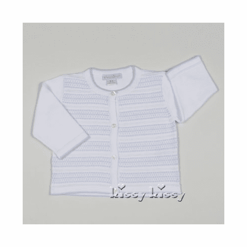 Kissy Kissy Heritage Blue and White FINE KNIT Cardigan S12159F-CAblue