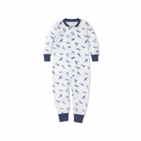 Kissy Kissy High Flyers Print Long One Piece with Zipper Pajamas F22HF190Pi