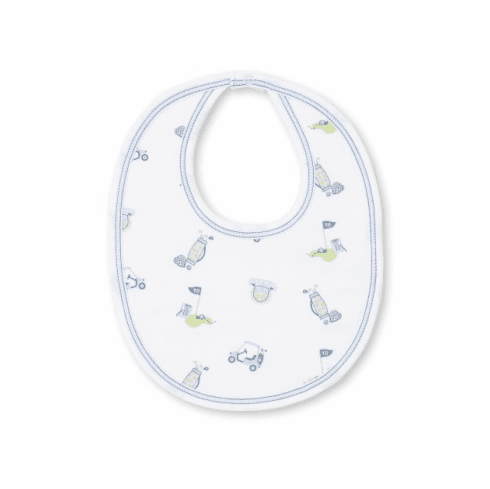 Kissy Kissy Hole in One Print Bib S23HIO13Pblue