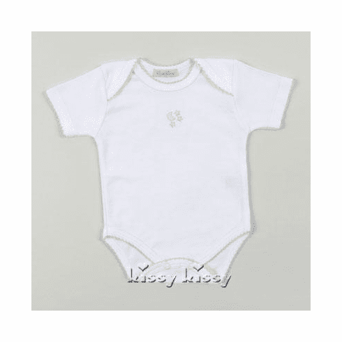 Kissy Kissy Homeward Bound Frog Embroidered Short Sleeve Bodysuit  313-01frog