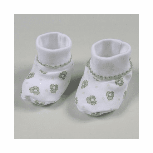 Kissy Kissy Homeward Bound Frog Print Booties 313-15frog