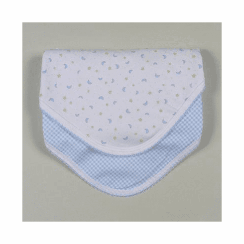 Kissy Kissy Homeward Bound Moon and Stars Printed Blanket with Gingham 313-08PGMoonStars