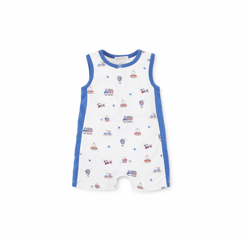 Kissy Kissy Honk Print Sleeveless Short Playsuit S19H36P