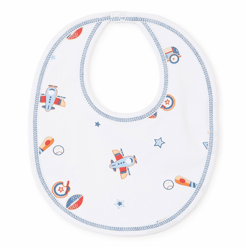 Kissy Kissy Its A Boys World Print Bib S19IAB13P