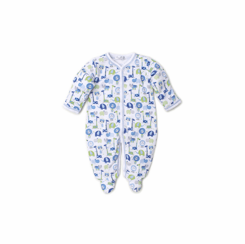 Kissy Kissy Jazzy Jungle Print Footie F19JJ04Pblue