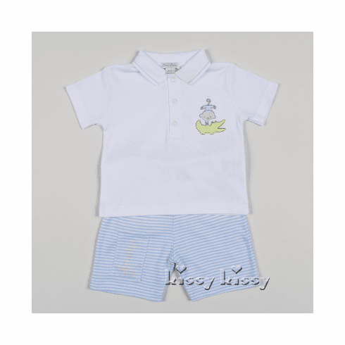 Kissy Kissy Jungle Babies Bermuda Set w/Collar S14198-60C