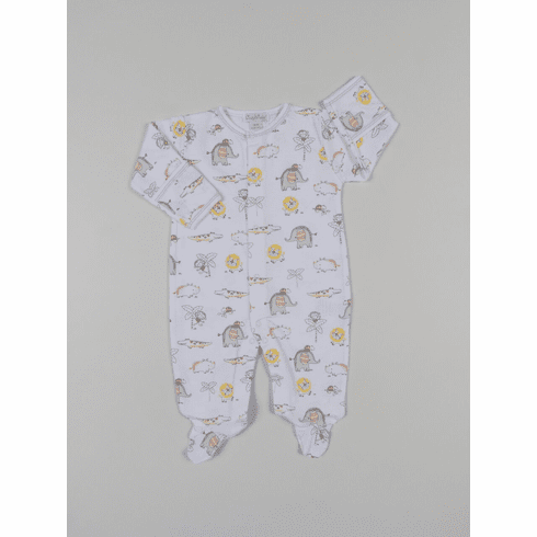 Kissy Kissy Jungle Jamboree Print Footie S1848204P