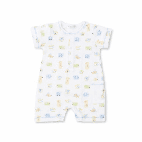 Kissy Kissy Jungle Jollies Print Short Playsuit S22JJ23Pblue