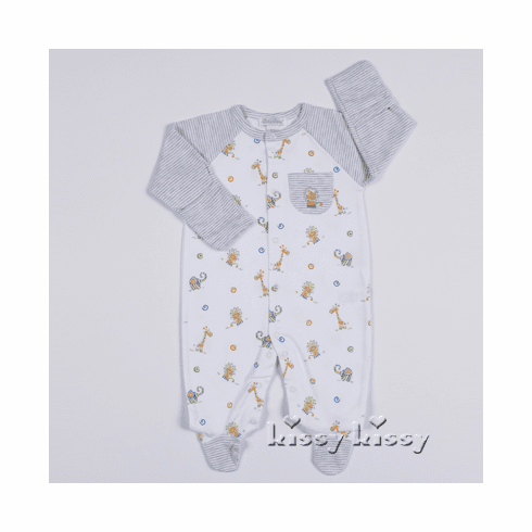 Kissy Kissy Jungle Mates Print Footie F14208-04P