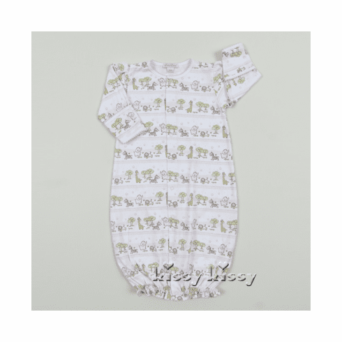 Kissy Kissy Jungle Menagerie Print Conv. Gown F15260-14Ppink