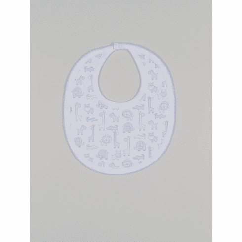 Kissy Kissy Jungle Out There Print Bib F18JOT13Pblue