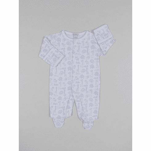 Kissy Kissy Jungle Out There Print Footie F18JOT04Pblue