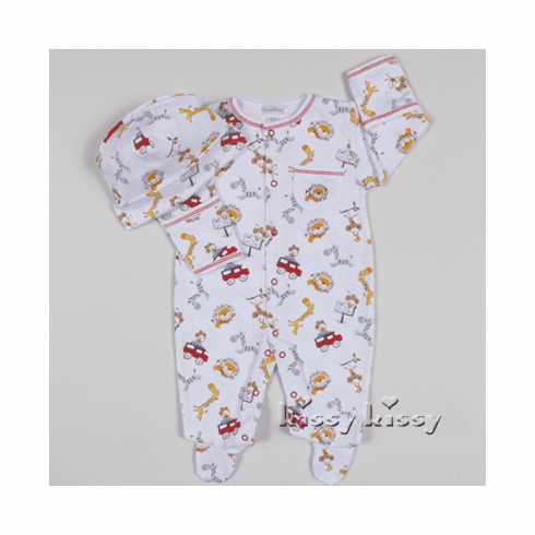 Kissy Kissy Jungle Roar Footie & Hat Set S14513-85