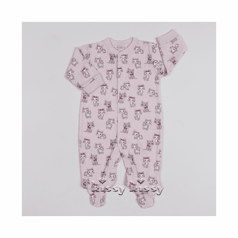 Kissy Kissy Kitty Print Footie S17394-04P