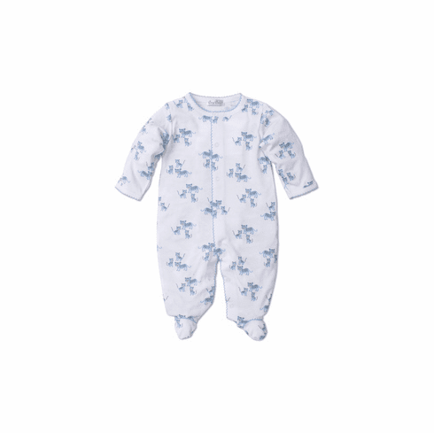 Kissy Kissy Leopard Love Print Footie F19LL04Pblue