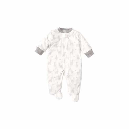 Kissy Kissy Llama Luv Print Footie with Zipper S20LL04PZsilver