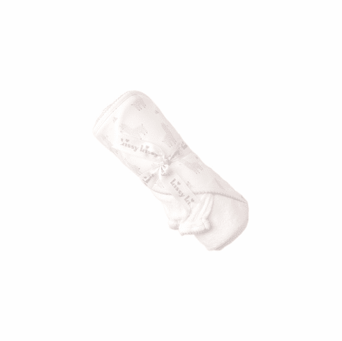 Kissy Kissy Llama Luv Print Hooded Towel and Mitt S20LL09Ppink