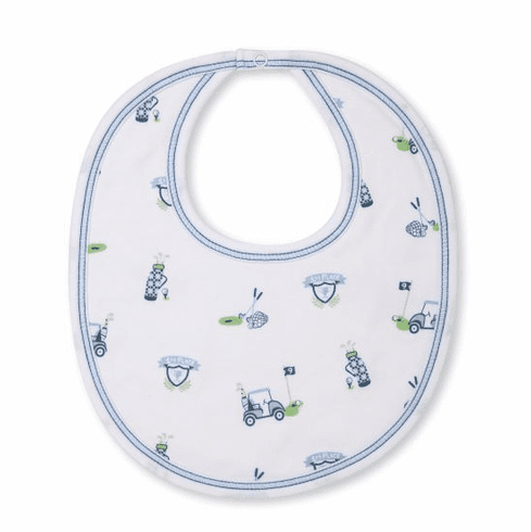 Kissy Kissy Longest Drive Print Bib SLD13Pblue