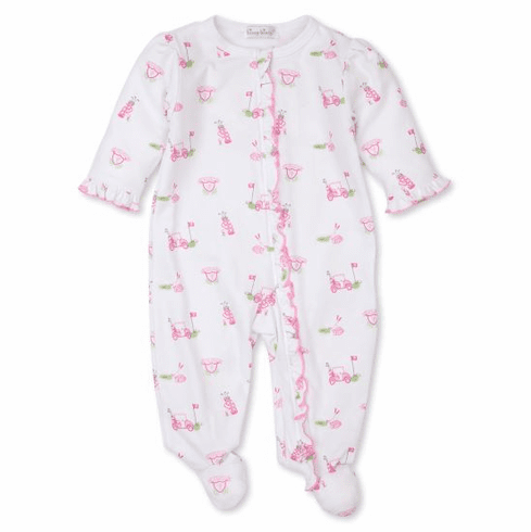 Kissy Kissy Longest Drive Print Footie with Zipper SLD04PZpink