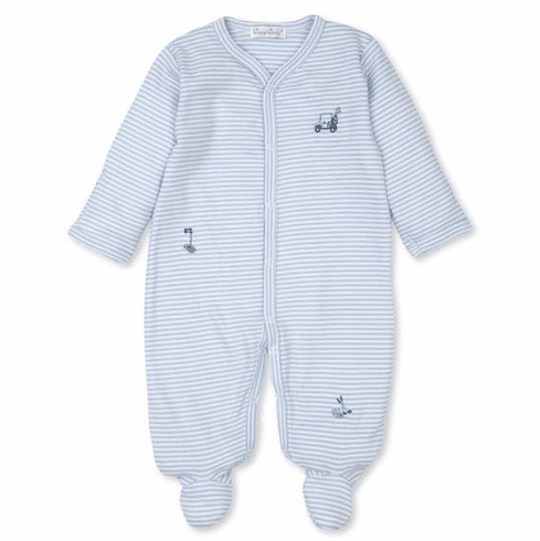 Kissy Kissy Longest Drive Stripe Footie SLD04STblue