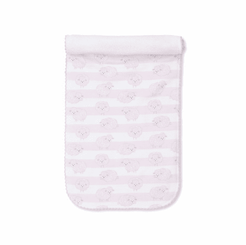 Kissy Kissy Lovey Lambs Print Burp LL30Ppink