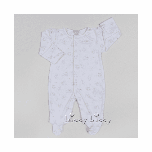 Kissy Kissy Marching Band Print Footie F16338-04Ppink