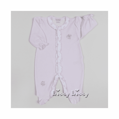 Kissy Kissy Marching Band VELOUR Footie F16338V-04pink