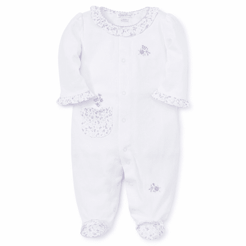 Kissy Kissy Mini Blooms Footie with Embroidery S19MB04EmbWhLilac