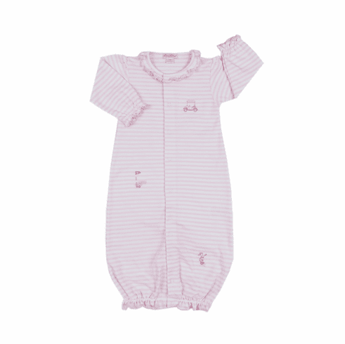 Kissy Kissy Mini Golf Embroidered Convertible Gown WHITE(NOT PINK STRIPE) F16118-14whpink