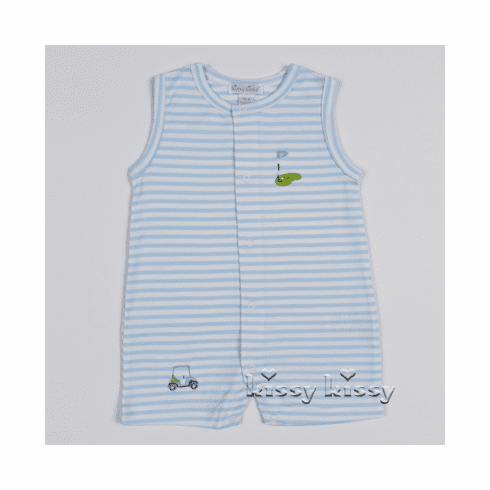 Kissy Kissy Mini Golf Stripe Sleeveless Short Playsuit  F16118-36STblue