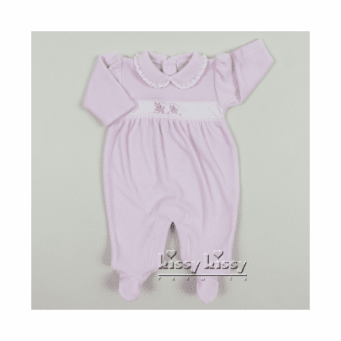 Kissy Kissy Miniature Scotties VELOUR Footie w/Collar F15564V-04Cpink