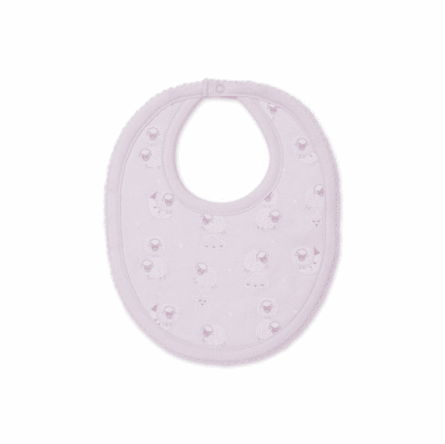 Kissy Kissy Night Night Lammies Print Bib S23NNL13Ppink