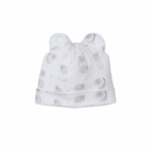 Kissy Kissy Night Night Lammies Print Hat S23NNL006Psilver