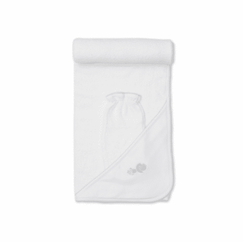 Kissy Kissy Night Night Lammies Print Towel and Mitt S23NNL040Psilver