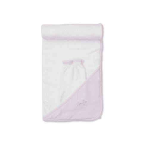 Kissy Kissy Night Night Lammies Print Towel and Mitt S23NNL90Ppink