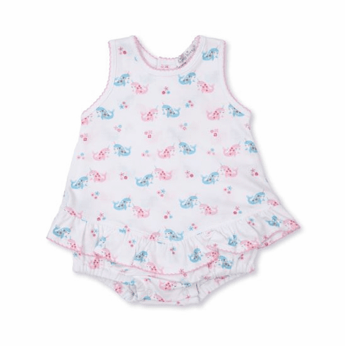 Kissy Kissy Nomad Narwhales Print Bubble S21NN44Ppink