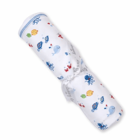 Kissy Kissy Ocean Oasis Print Blanket S21OO08Pblue