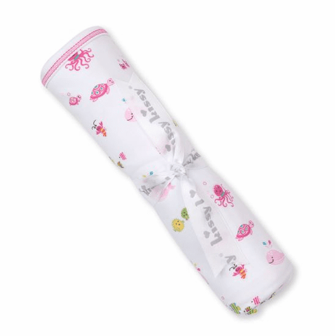 Kissy Kissy Ocean Oasis Print Blanket S21OO08Pfuchsia