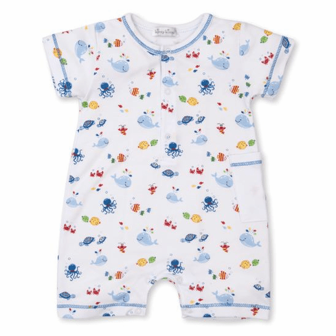 Kissy Kissy Ocean Oasis Print Short Playsuit S21OO23Pblue